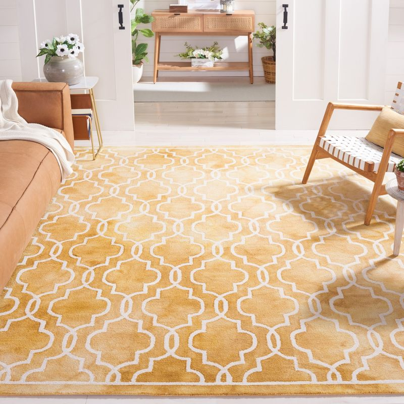 Dip Dye DDY539 Hand Tufted Indoor Area Rug - Gold/Ivory - 9'x12' - Safavieh