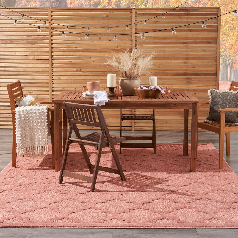 Nourison Easy Care 8' x 10' Coral/Orange Indoor/Outdoor Rug