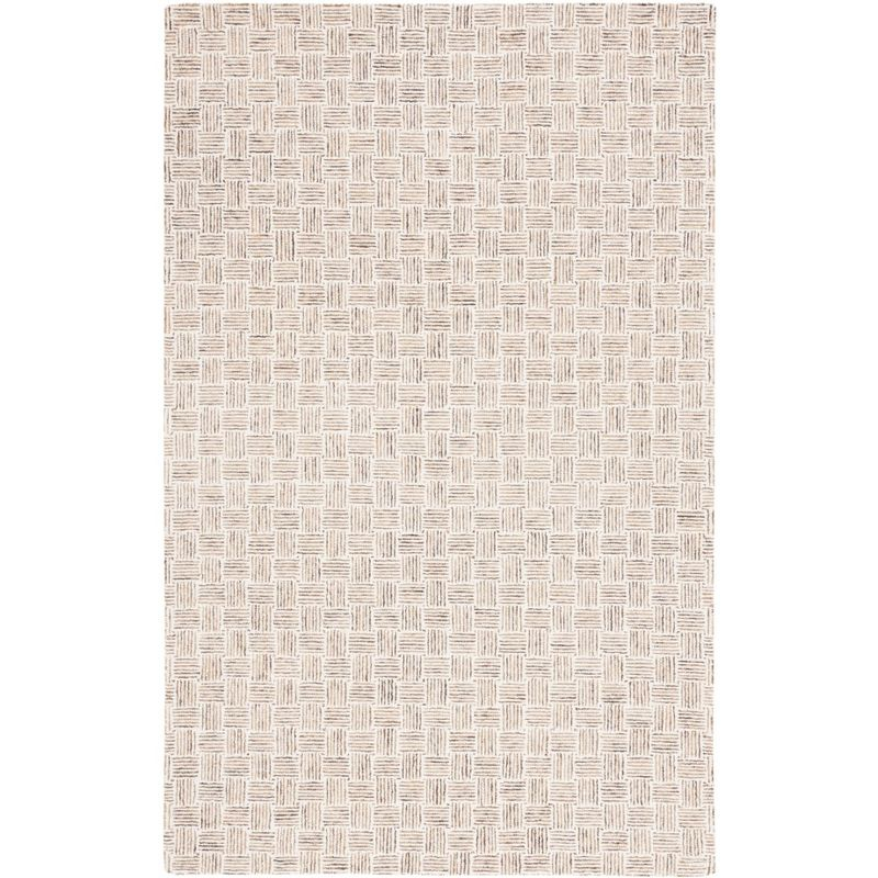 Micro-Loop MLP537 Hand Tufted Indoor Accent Rug - Taupe/Ivory - 4'x6' - Safavieh