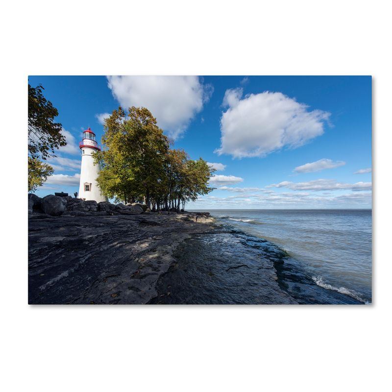 Trademark Fine Art - Kurt Shaffer 'Marblehead Lighthouse Ohio' Canvas Art - 22x32