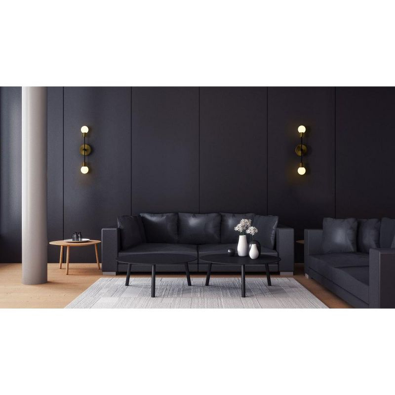 Z-Lite Neutra 2 - Light Wall Light in  Matte Black/Foundry Brass