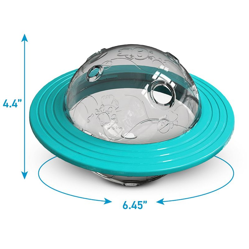ANYPET Dog Planet Interactive Toy Puzzle Treat Ball, Food Dispensing Chew Toys for Medium to Large Dogs, Blue