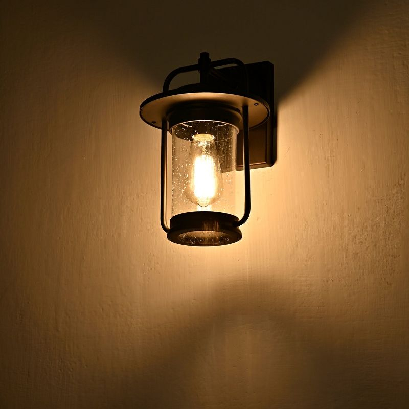 Chloe Lighting Jeffrey Transitional 1 Light Rubbed Bronze Outdoor Wall Sconce 13" Height