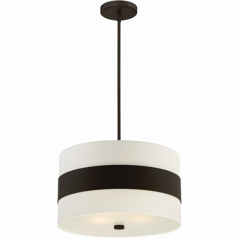 Crystorama Lighting Grayson 3 - Light Pendant in  Dark Bronze