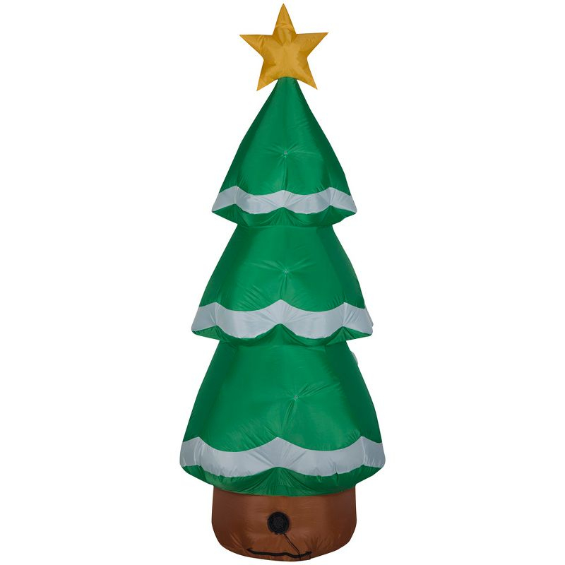 Gemmy Christmas Airblown Inflatable Tree OPP, 7 ft Tall, Multi