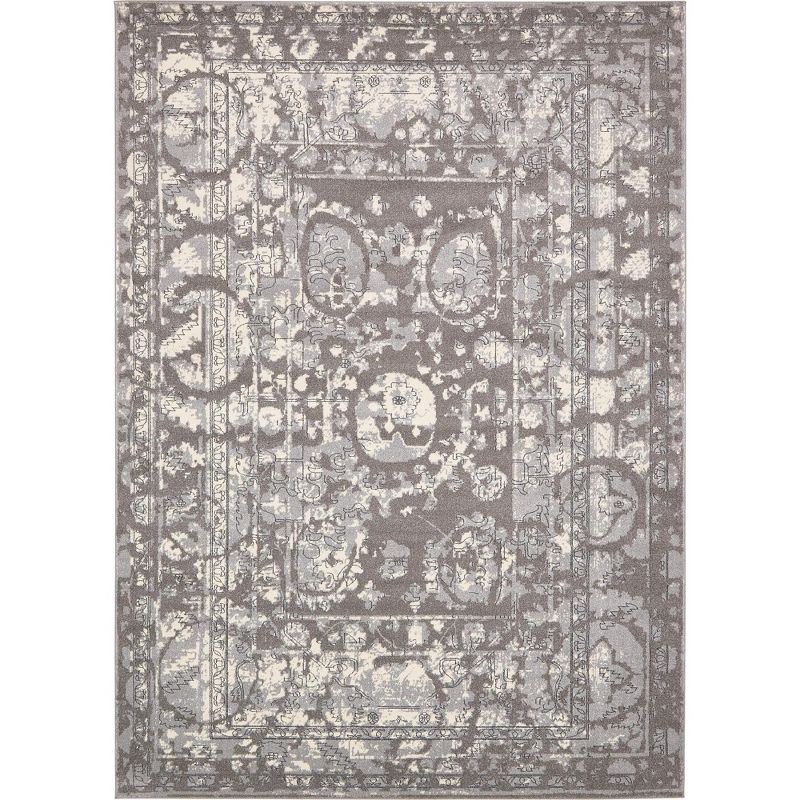 Unique Loom 10' 0 x 14' 1 Gray La Jolla Vintage Area Rug