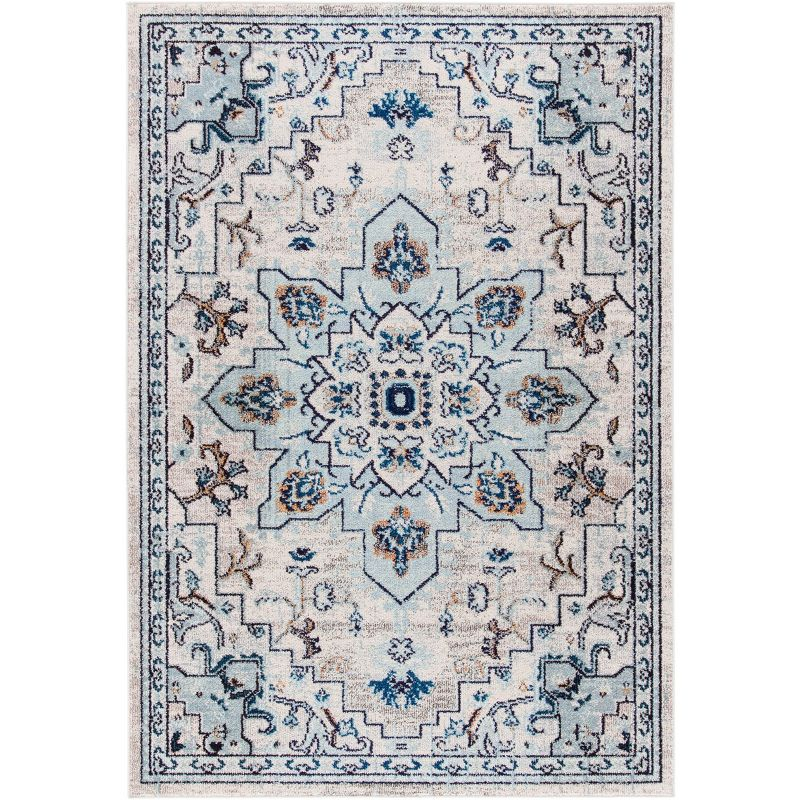 Madison MAD473 Power Loomed Indoor Area Rug - Ivory/Light Blue - 8'x10' - Safavieh