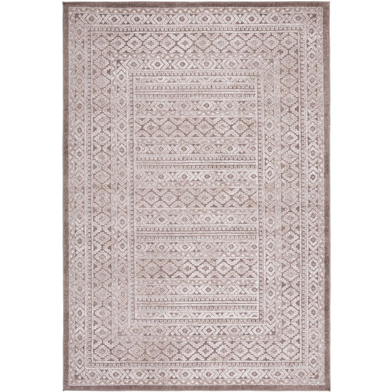 Toscana TOS658 Power Loomed Area Rug - Ivory/Brown - 5'3"x7'6" - Safavieh.