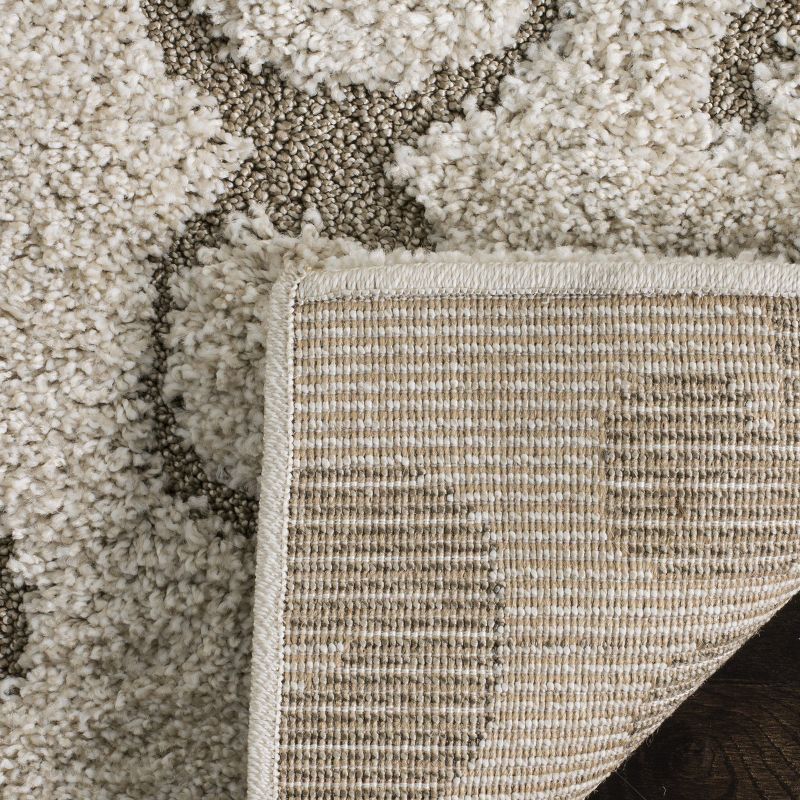 Florida Shag SG470 Power Loomed Indoor Accent Rug - Cream/Beige - 3'3"x5'3" - Safavieh