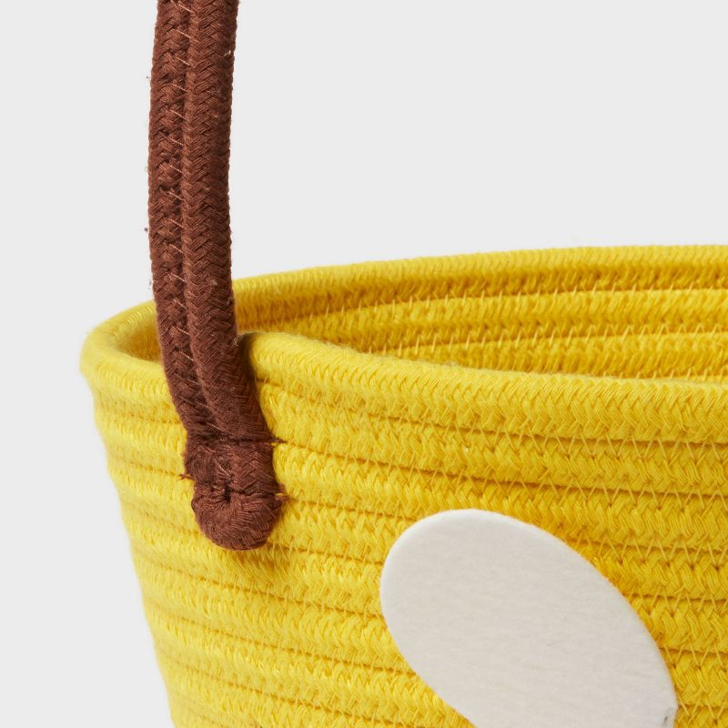 Circular Rope Decorative Easter Basket Bee Brown/Yellow - Spritz™