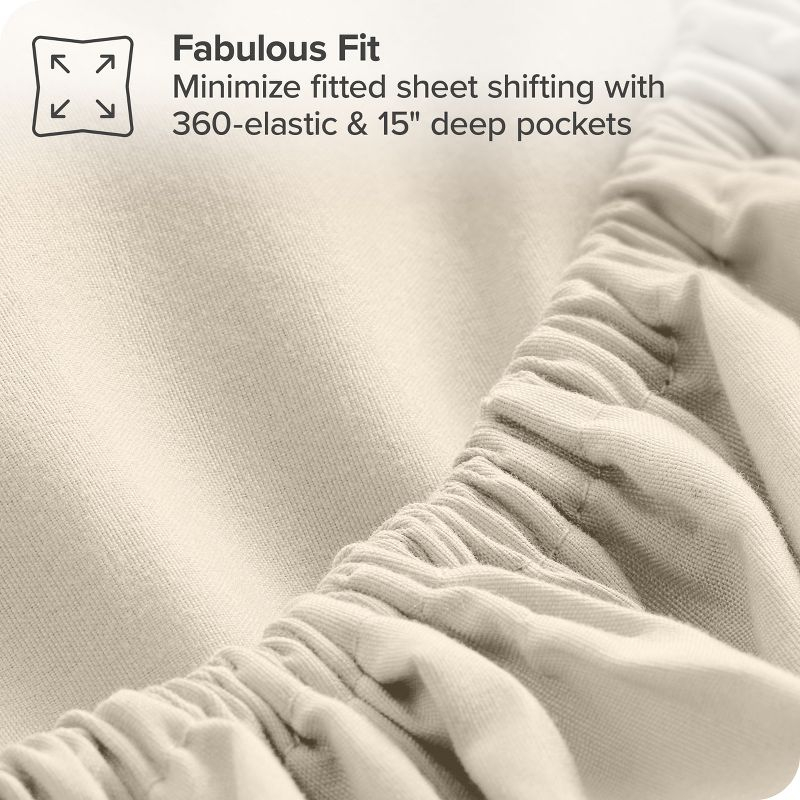King Double Brushed Bed in a Bag Taupe Comforter Set, Sand Sheet Set by Bare Home