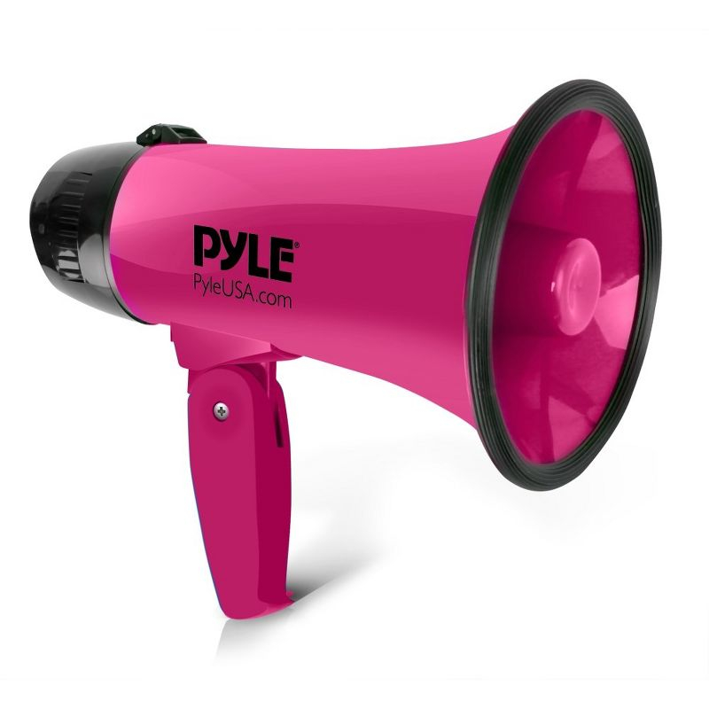 Pyle Portable Megaphone Speaker Siren Bullhorn - Pink