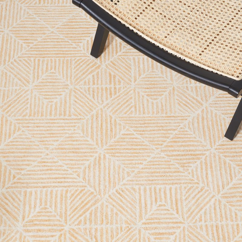 Abstract ABT763 Handmade Indoor Area Rug - Gold/Ivory - 6'x9' - Safavieh