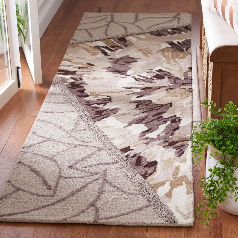 Fifth Avenue FTV127 Hand Tufted Indoor Runner - Beige/Brown - 2'3"x8' - Safavieh