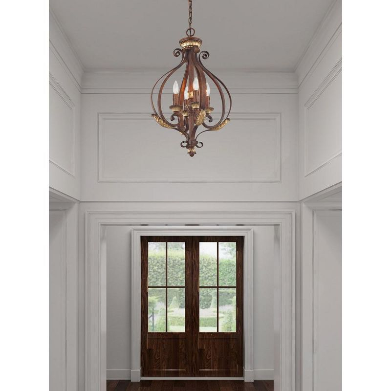 Livex Lighting Villa Verona 4 - Light Chandelier in  Verona Bronze/Aged Gold Leaf