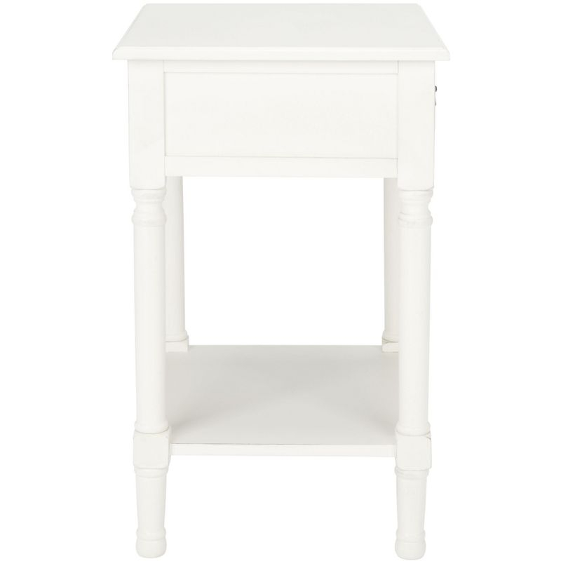 Whitney 1 Drawer Accent Table - Distressed White - Safavieh.
