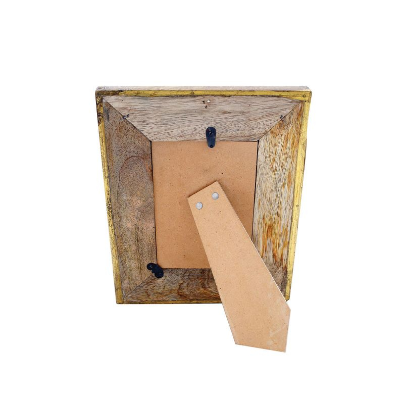 4 x 6 inch Decorative Distressed Hammered Brass Metal Picture Frame - Foreside Home & Garden