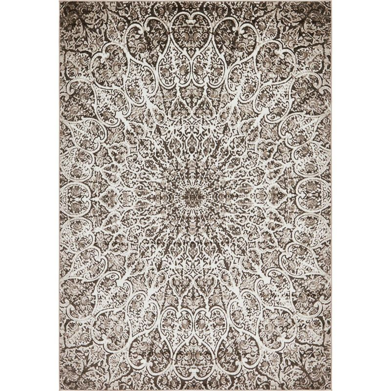 Unique Loom 4' 0 x 6' 0 Sofia Grace Brown Area Rug