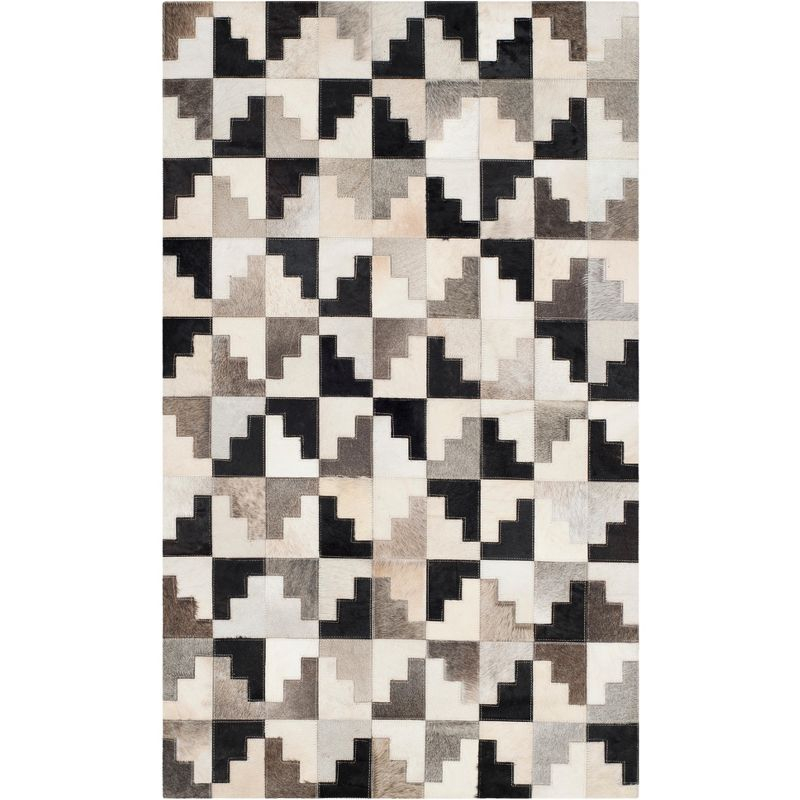Studio Leather STL172 Hand Woven Area Rug - Ivory/Black - 3'x5' - Safavieh.