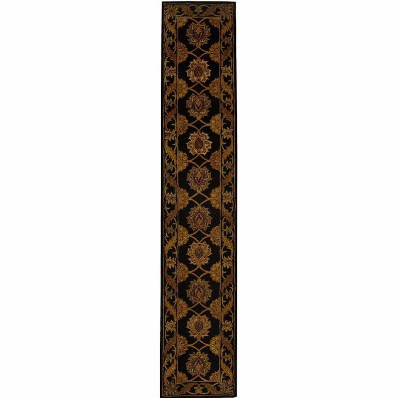 Heritage HG314 Handmade Runner Rug - 2'3"x20' - Black - Safavieh