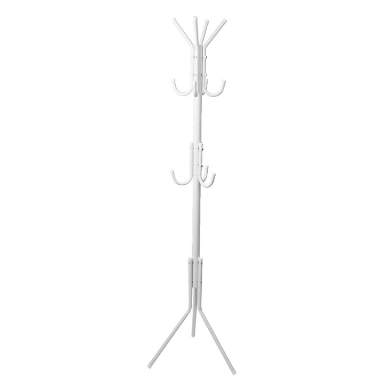 Mind Reader 3-Tier Standing Coat Rack, 11 Hooks, White
