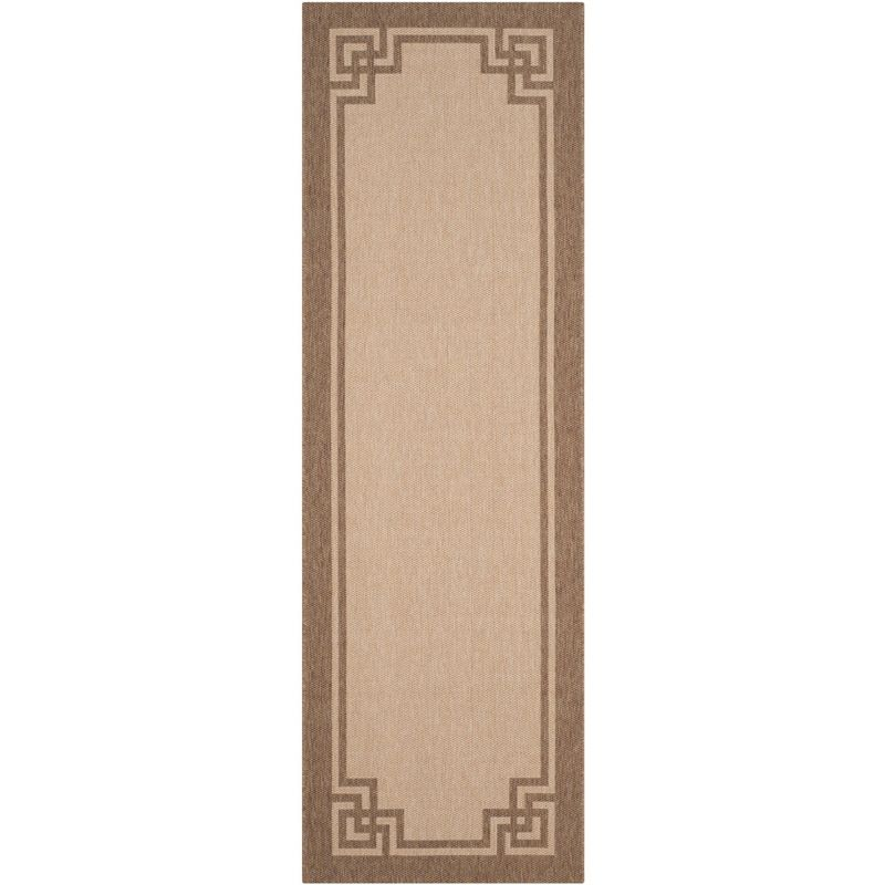 Martha Stewart Deco Frame - MSR4122 - Indoor Power Loomed Runners - Beige/Dark Beig - 2'7"x8'2"