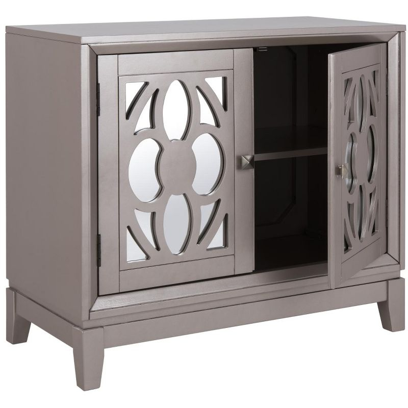 Shannon 2 Door 1 Shelf Chest - CHS9203 - Champagne/Mirror - Safavieh