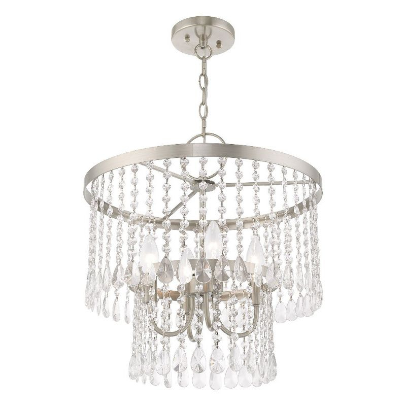Livex Lighting Elizabeth 4 - Light Chandelier in  Brushed Nickel