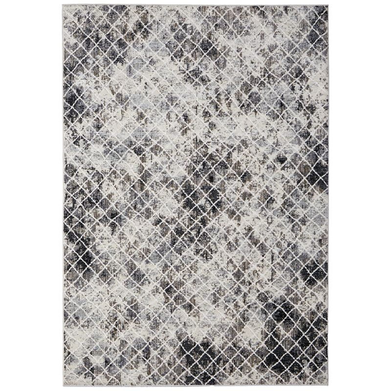 Kano Transitional Diamond Ivory/Gray/Taupe Area Rug