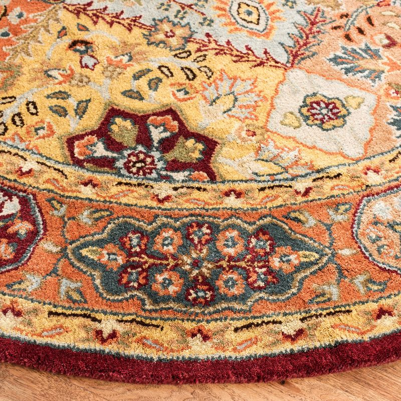 Persian Legend PL812 Hand Tufted Indoor Accent Rug - 3'6" Round - Red/Rust - Safavieh