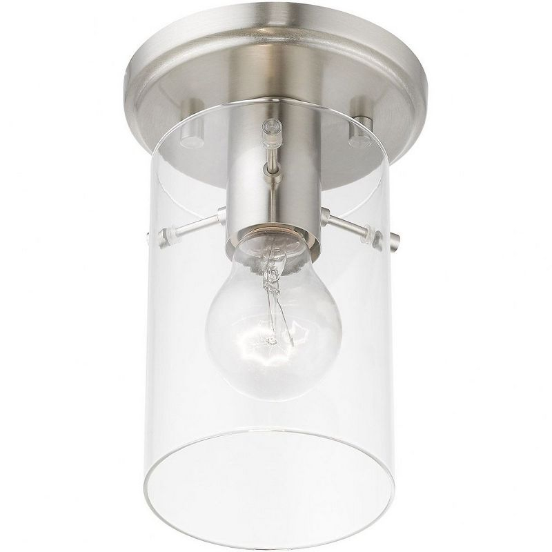 Livex Lighting Munich 1 - Light Flush Mount in  Brushed Nickel