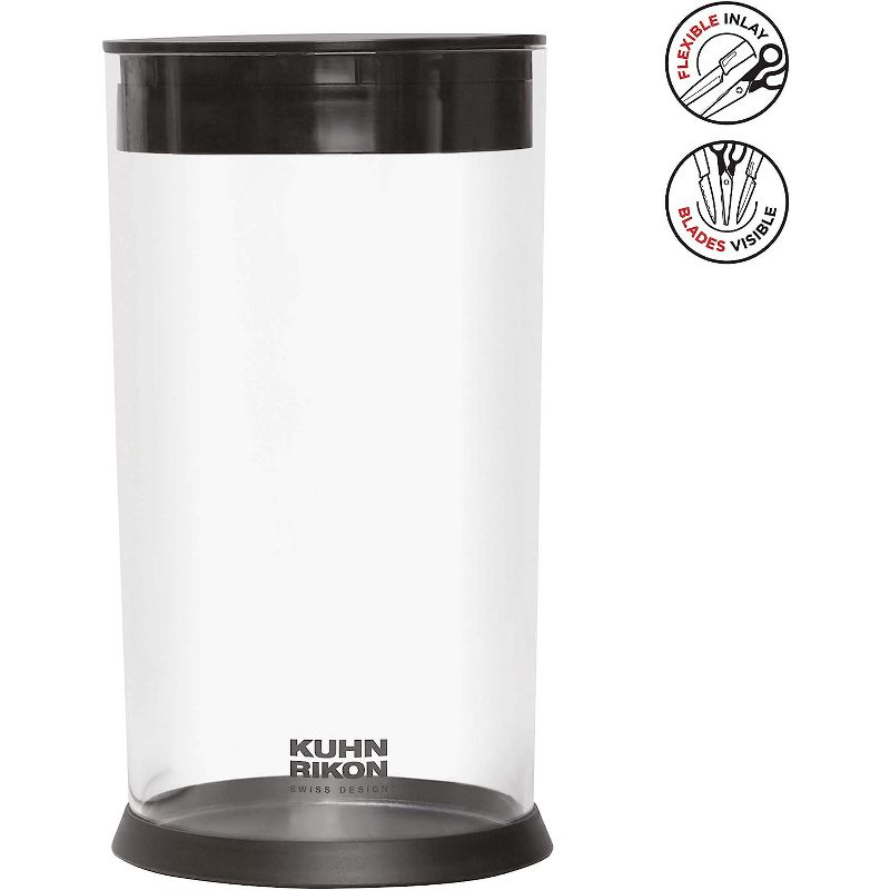 Kuhn Rikon Vision Transparent Storage Block for Knives and Scissors, Round