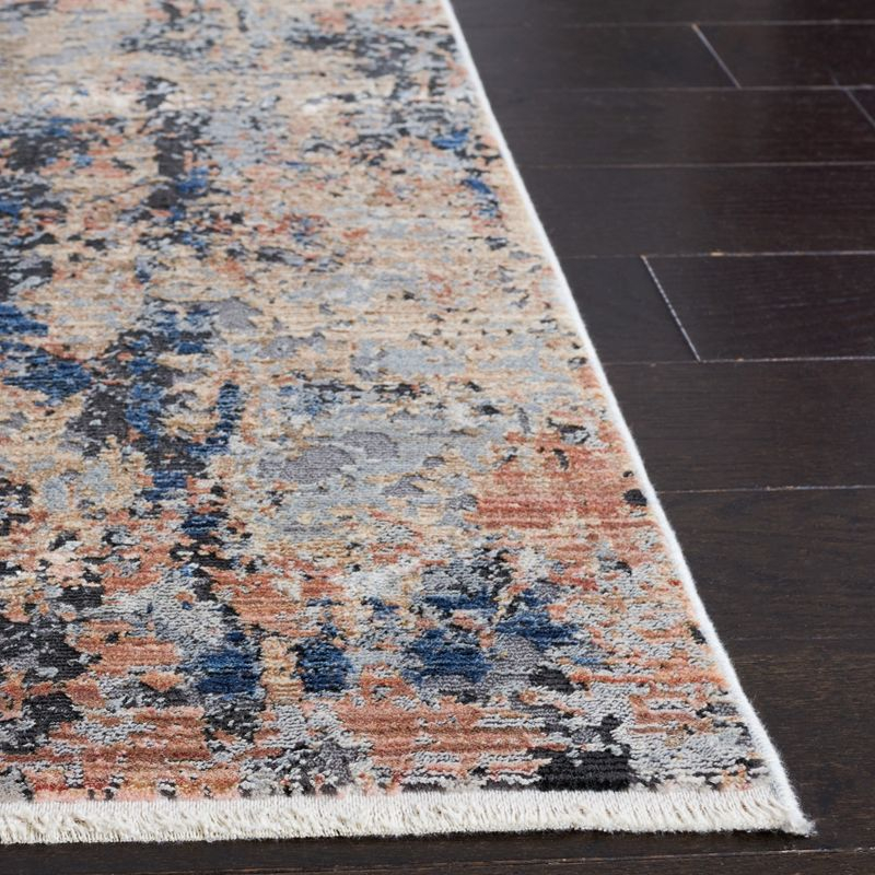 Signature SIG764 Power Loomed Area Rug - Blue/Rust - 6'x9' - Safavieh.