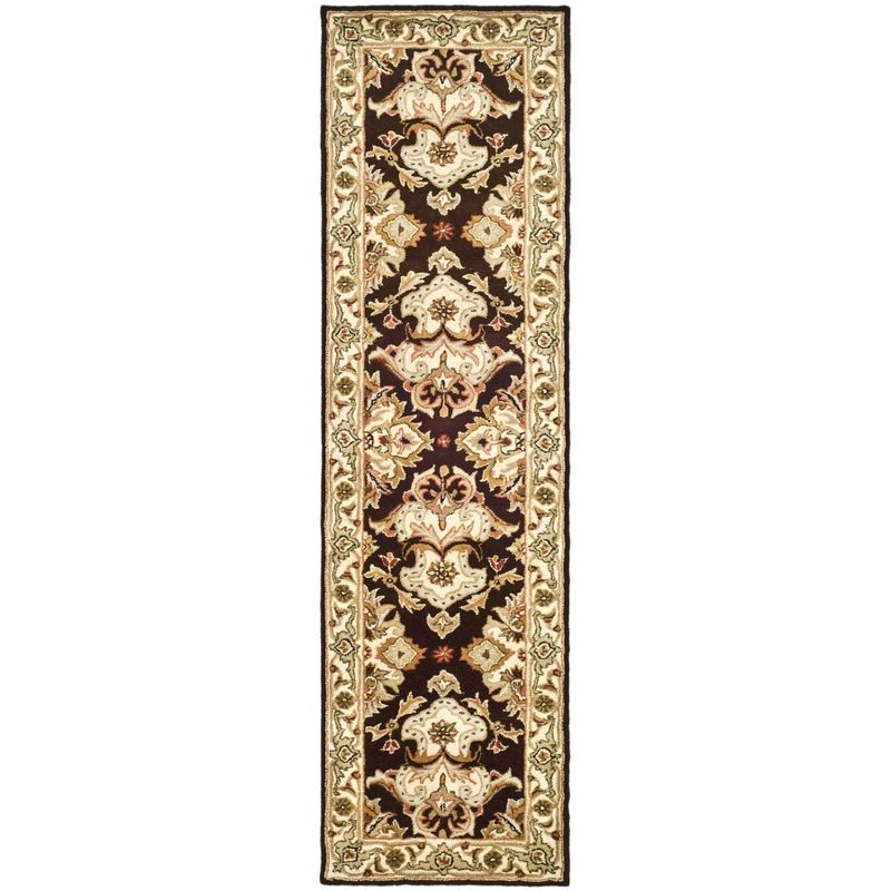 Heritage HG817 Handmade Accent Rug - 2'x3' - Espresso/Ivory - Safavieh