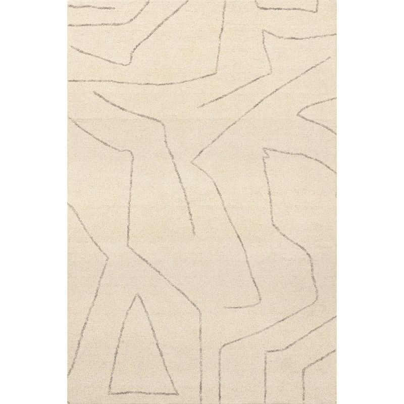 Nuloom Mulholland Textured Wool Area Rug Area Rug, 8' x 10', Cream