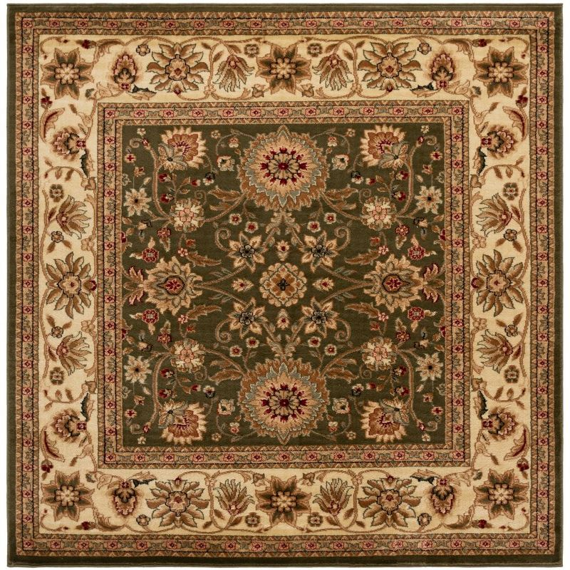 Lyndhurst LNH212 Power Loomed Area Rug - Sage/Ivory - 6'x6' - Safavieh