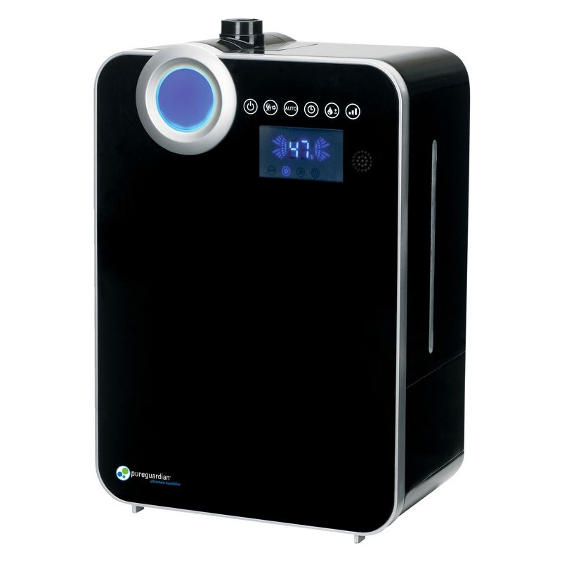 Pureguardian 120-Hour Elite Ultrasonic Warm & Cool Mist with Digital Smart Mist Sensor Humidifier H8000B: Quiet Bedroom Humidifier