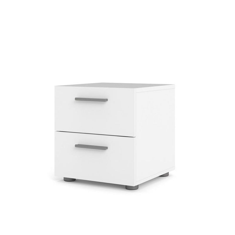 Tvilum, Austin 2 Drawer Nightstand, White
