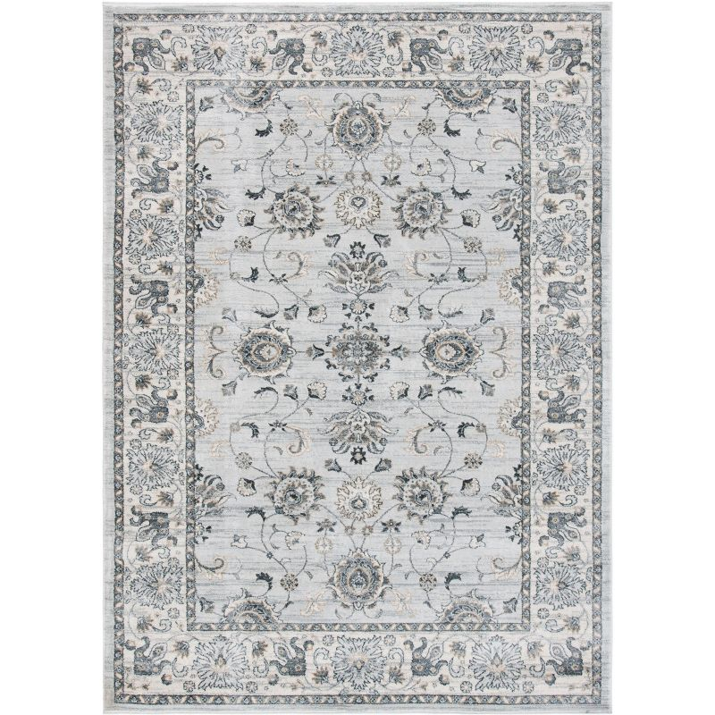 Isabella ISA940 Power Loomed Area Rug - Light Grey/Cream - 5'3"x7'6" - Safavieh