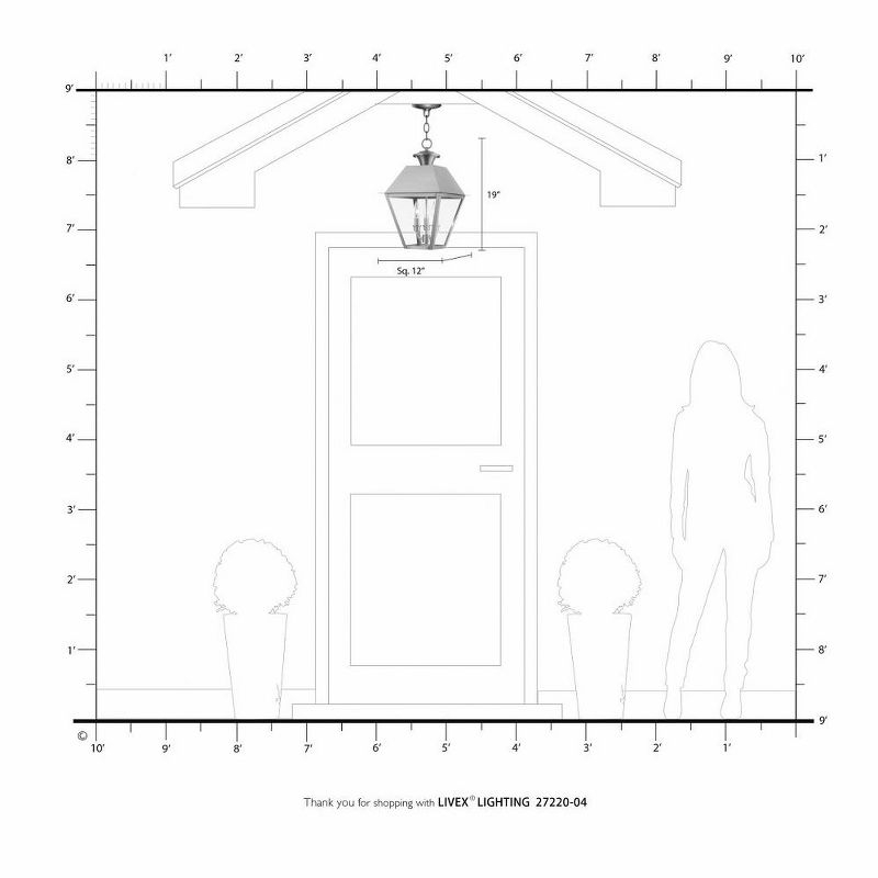 Livex Lighting Mansfield 3 - Light Pendant in  Black