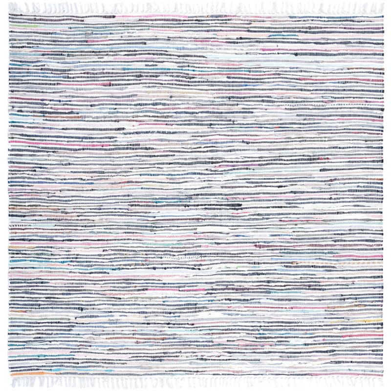 Rag Area Rug RAR125 Hand Woven Area Rug - Ivory/Multi - 6'x6' - Safavieh.