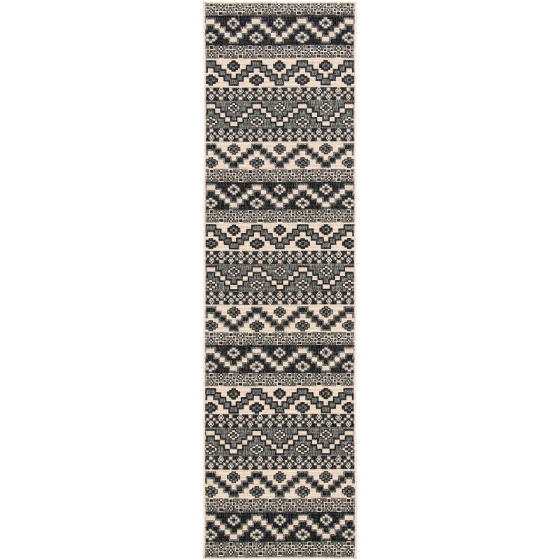 Veranda VER095 Power Loomed Indoor/Outdoor Runner Rug - Grey/Beige - 2'3"x14' - Safavieh.