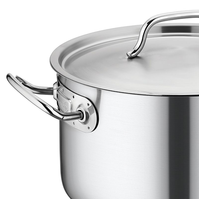 Korkmaz Gastro Proline 3.6 Liter Stainless Steel Casserole with Lid in Silver