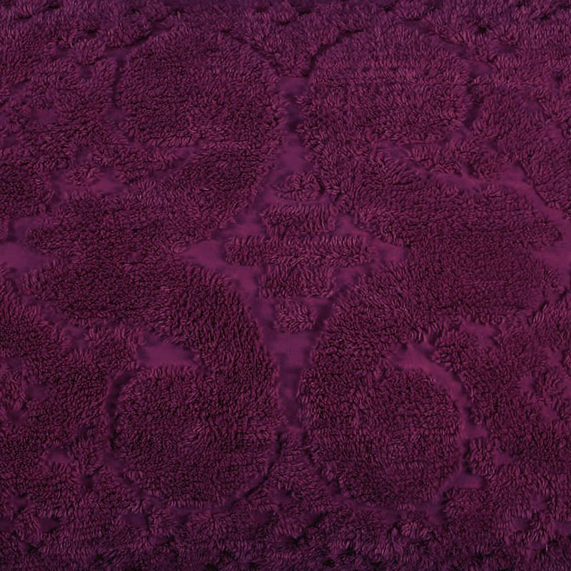 Better Trends Ashton – Super Soft & Lightweight 100% Cotton Tufted Medallion Design, Luxurious Standard Sham, 21” x 27”, Plum