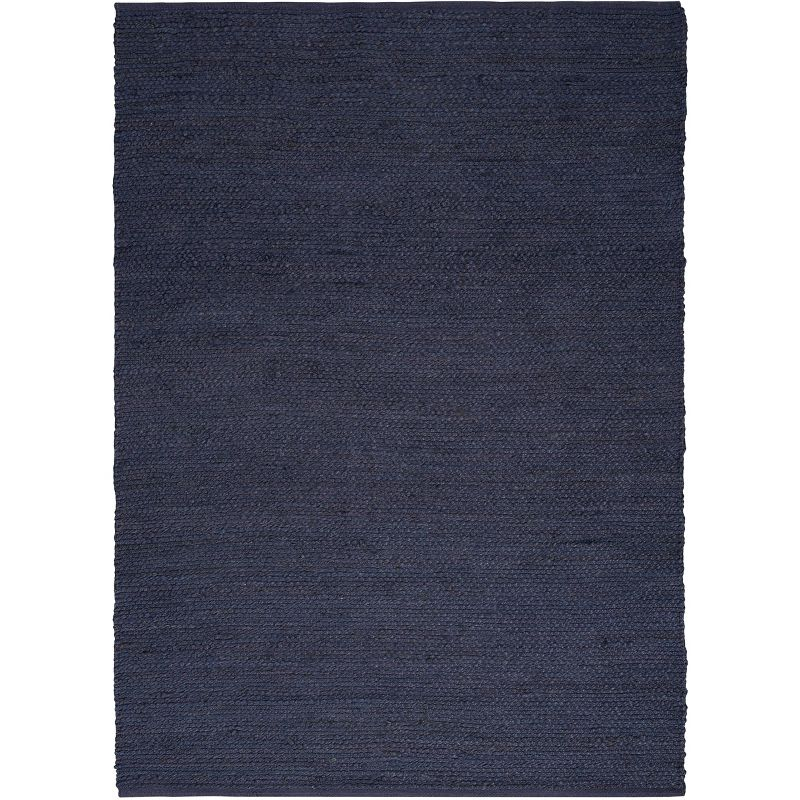 Nourison Natural Jute 4' x 6' Navy Farmhouse Indoor Rug