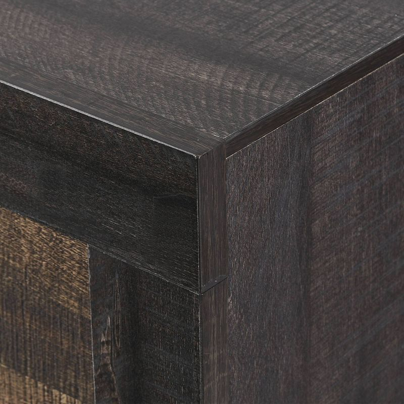 2 Drawer Harrison Nightstand Walnut - Picket House Furnishings: Felt Lined, Dust Proof Layer, Dark Nickel Pulls