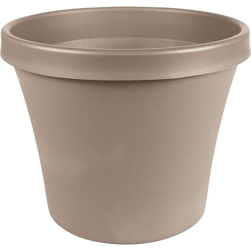 Bloem Terra Plastic Pot Planter, Pebble Stone, 10in