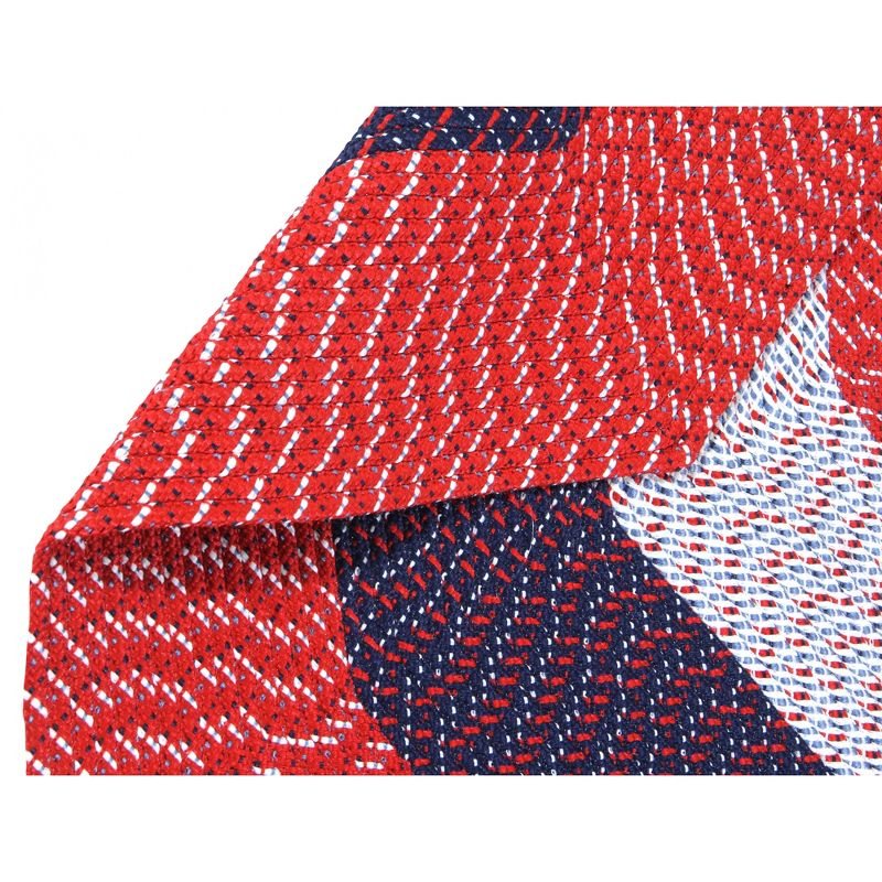 96" x 96" Country Stripe Collection Americana Stripe Reversible Indoor Area Utility Octagonal Rug - Better Trends