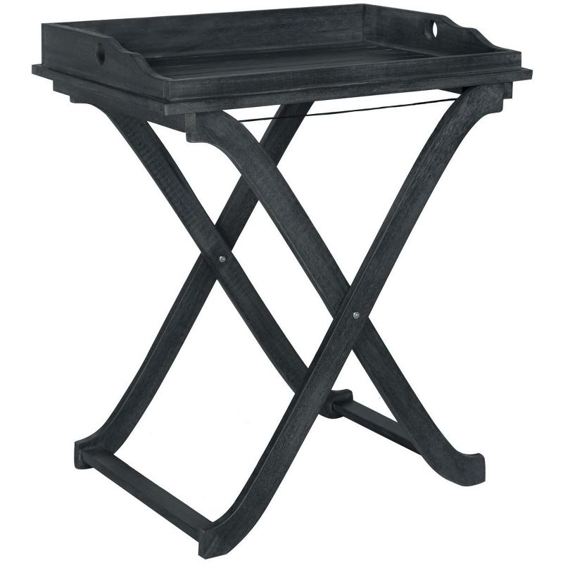 Covina Tray Table - Indoor/Outdoor - PAT6716 - Dark Slate Gray - Safavieh