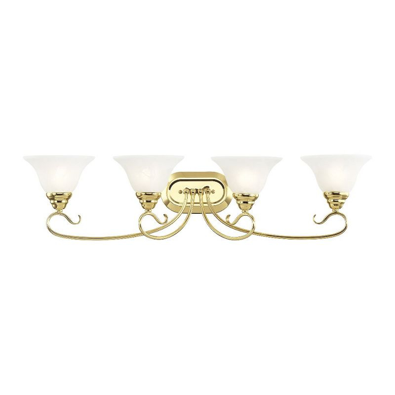 Livex Lighting Coronado 4 - Light Vanity in  Polished Brass